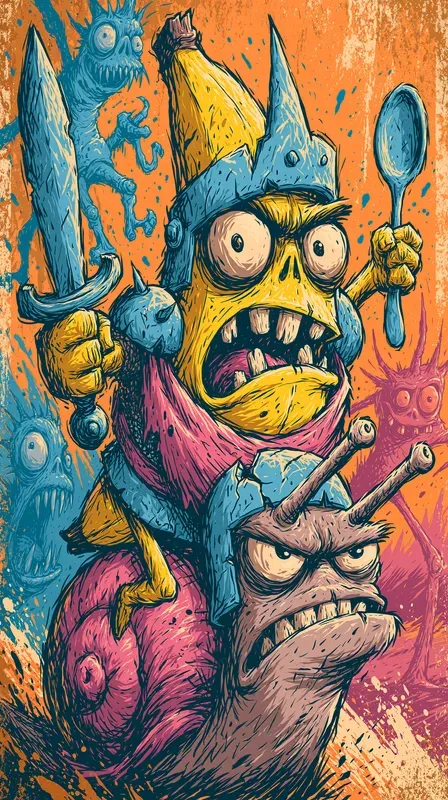 Wild Cartoon Monster Scenes