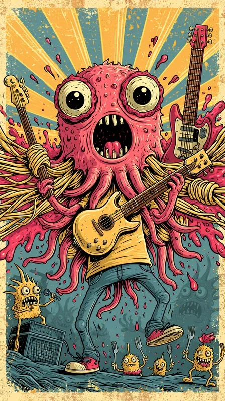 Wild Cartoon Monster Scenes