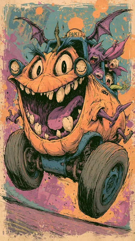 Wild Cartoon Monster Scenes