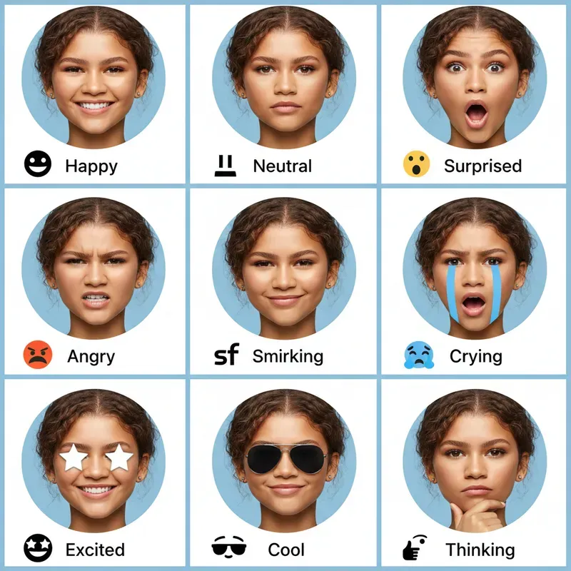 Real Celebrity Emoji Faces