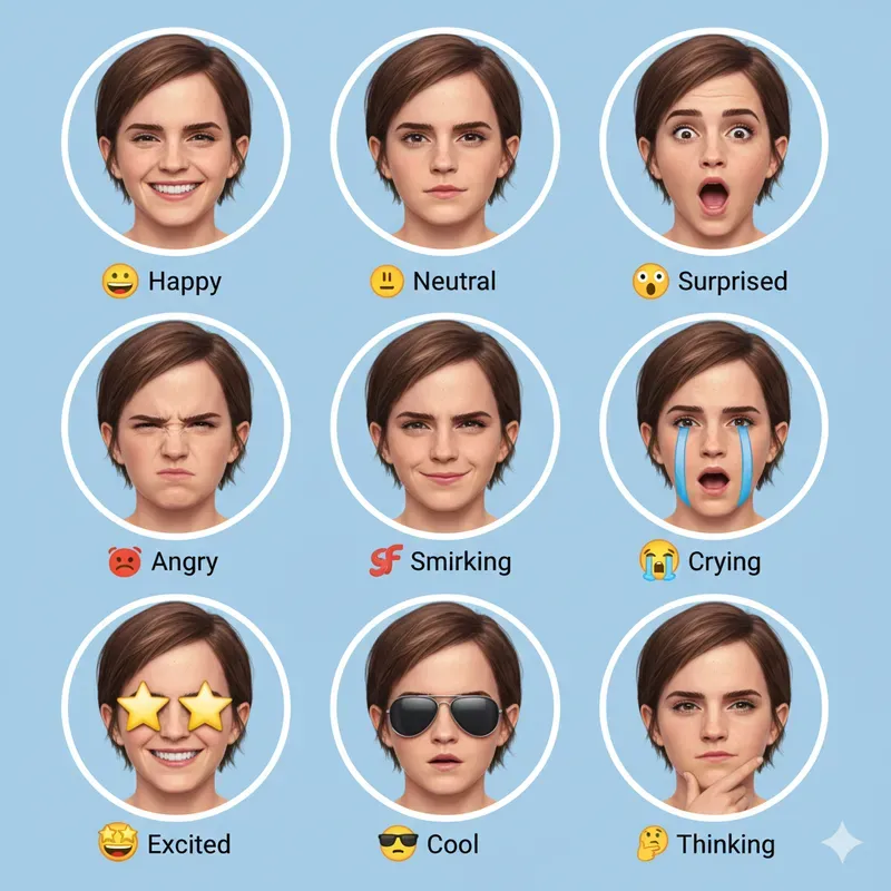 Real Celebrity Emoji Faces