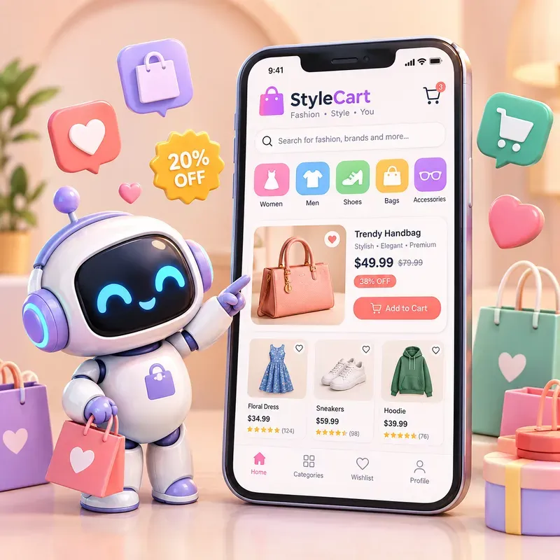 Cute 3D App Showcase Scenes