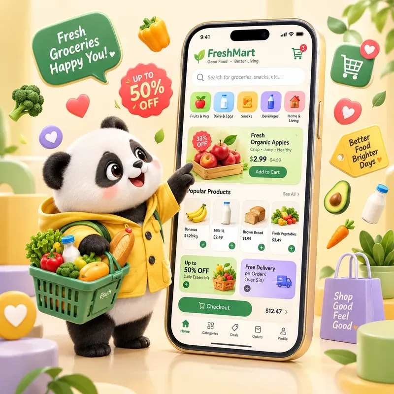 Cute 3D App Showcase Scenes
