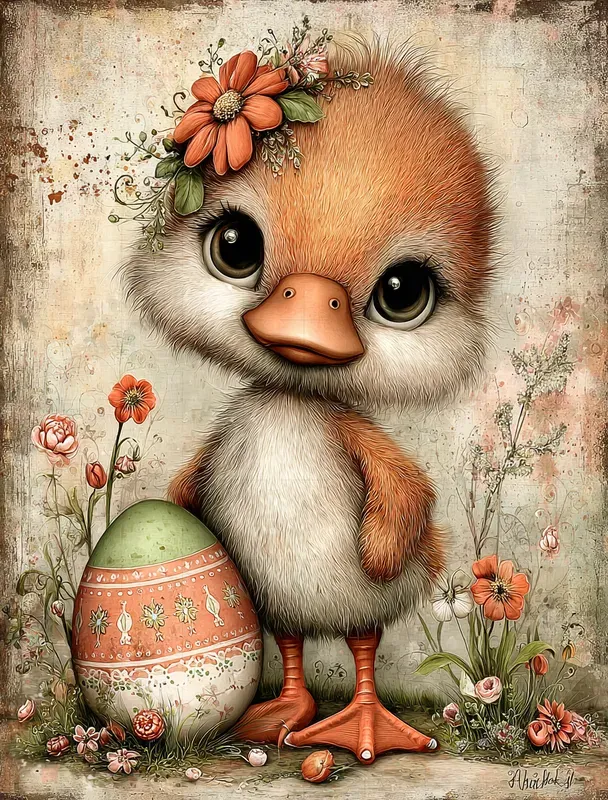 Easter Storybook Watercolor Characters