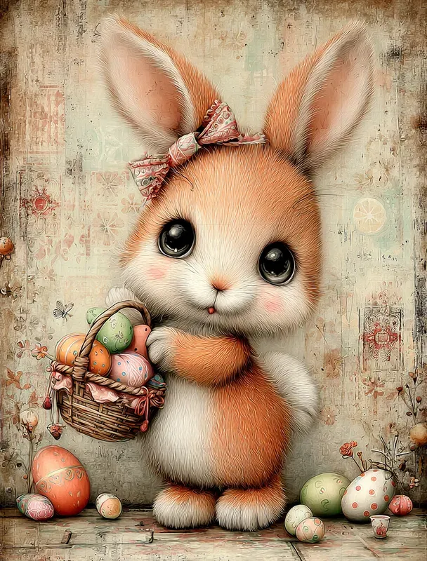 Easter Storybook Watercolor Characters