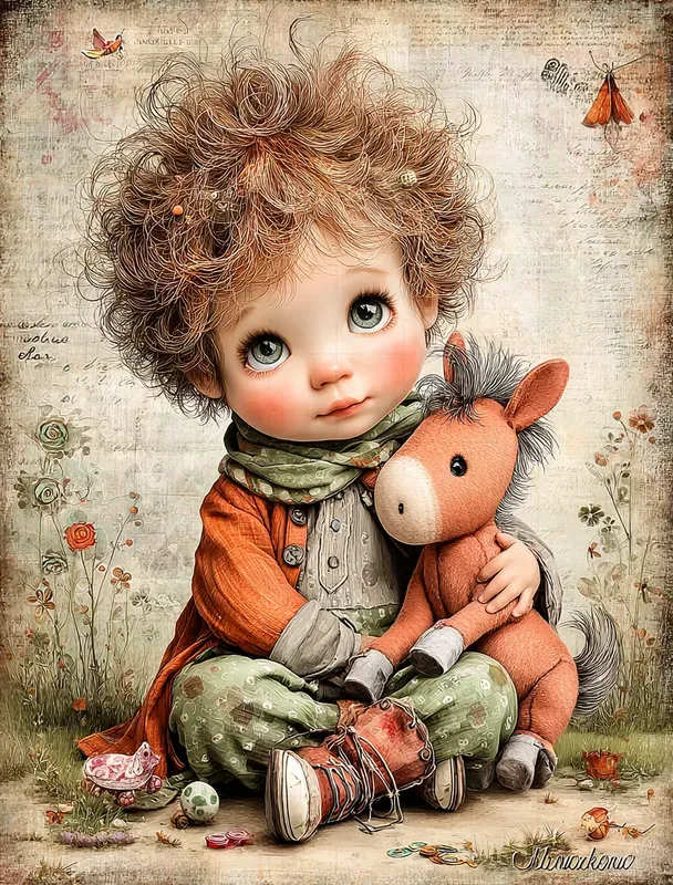 Easter Storybook Watercolor Characters