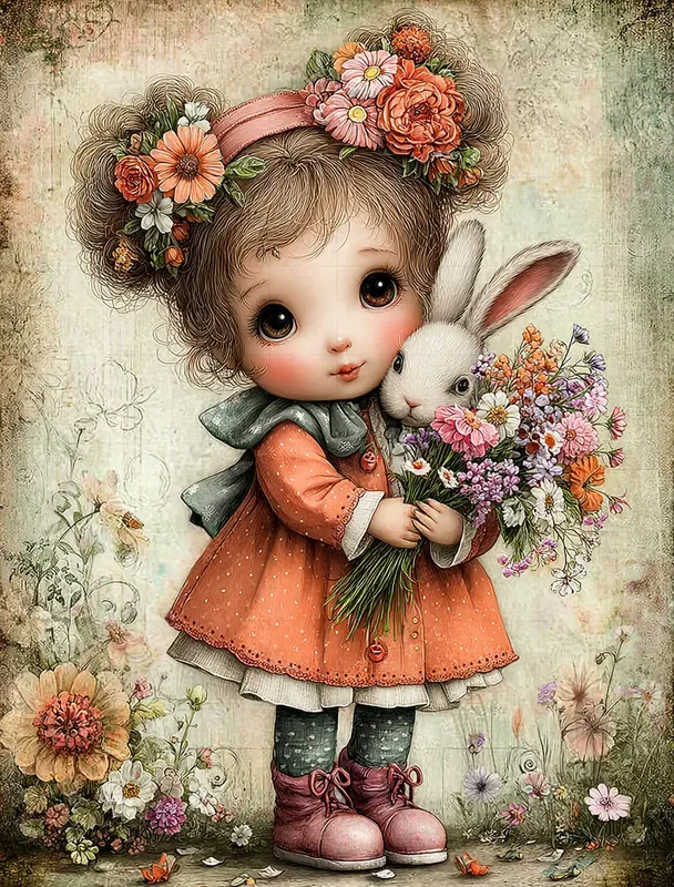 Easter Storybook Watercolor Characters
