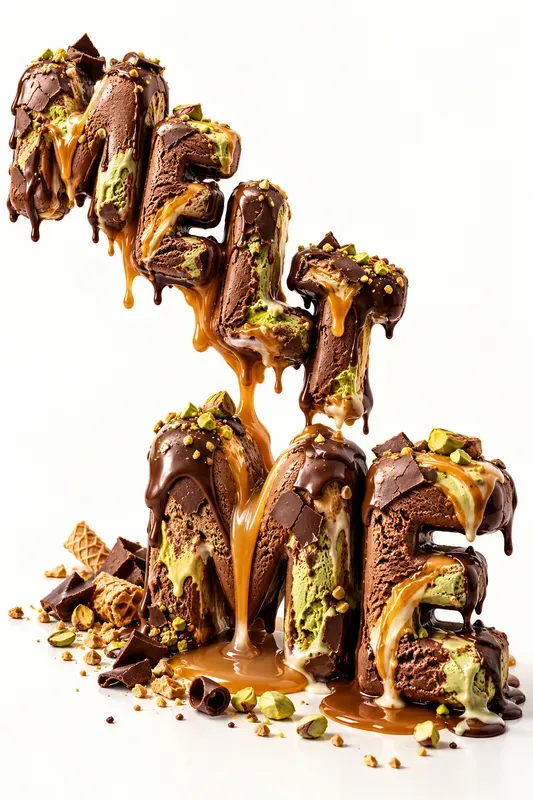 Melting Ice Cream Typography