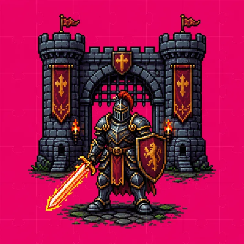 Retro 8 Bit Pixel Art Illustrations