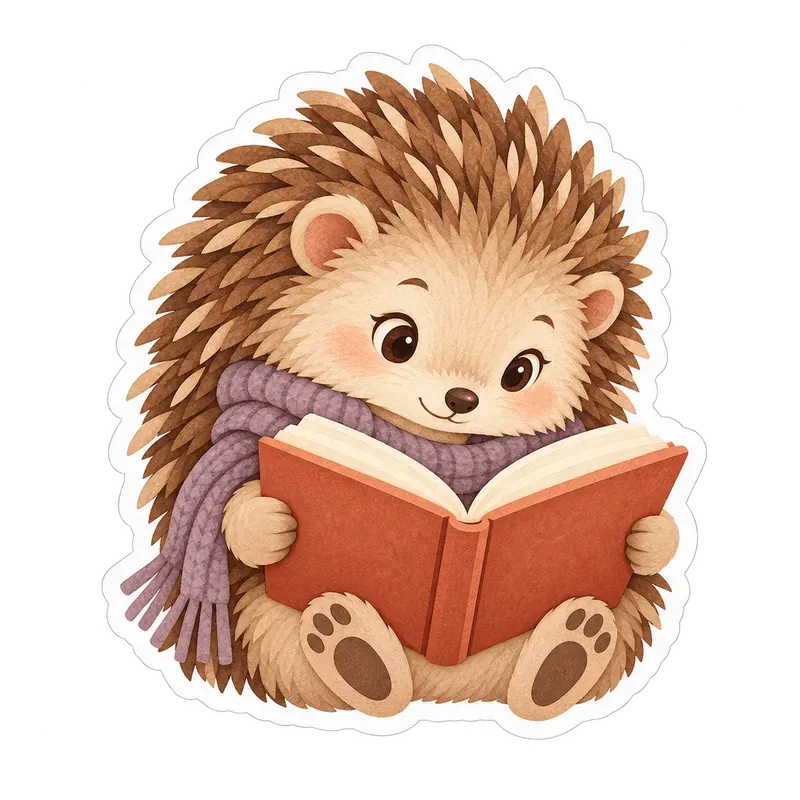 Sticker Designs Cozy Reading Animals