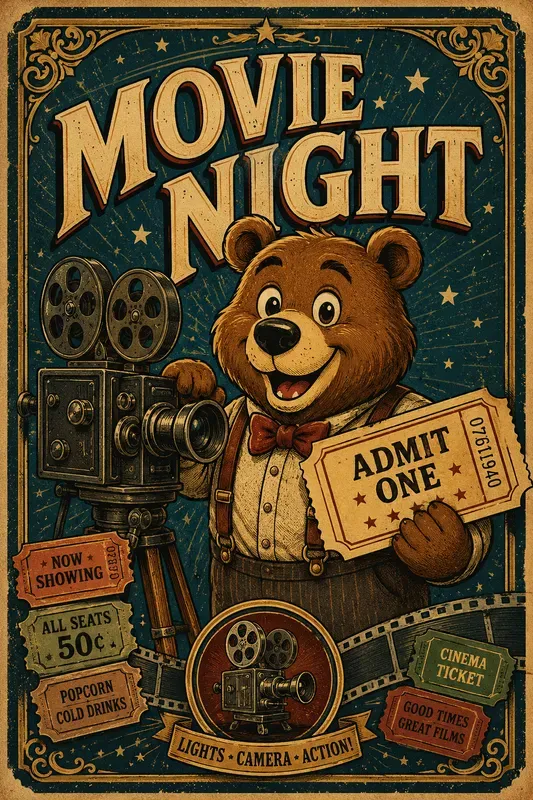 Vintage Cinema Character Posters