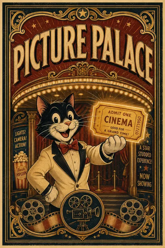 Vintage Cinema Character Posters