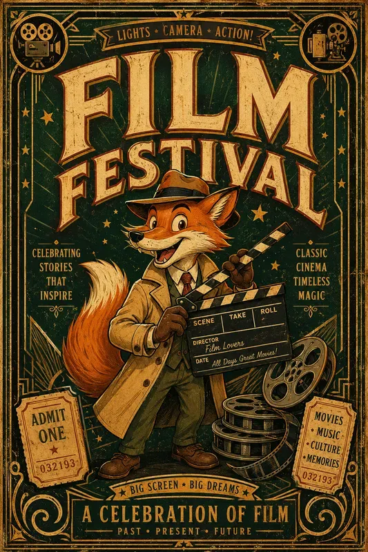 Vintage Cinema Character Posters