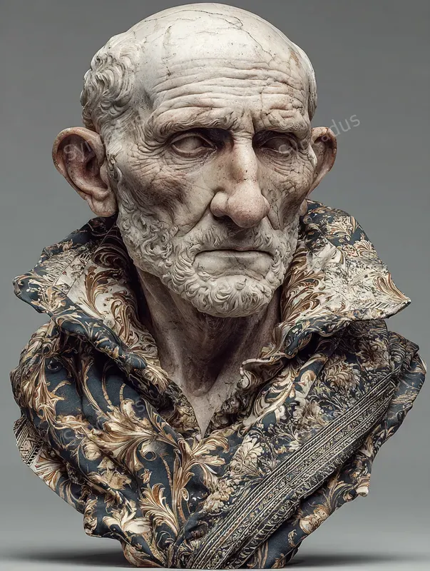 Timeless Patterned Bust Portraits