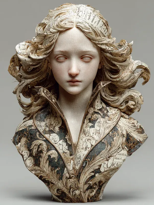 Timeless Patterned Bust Portraits