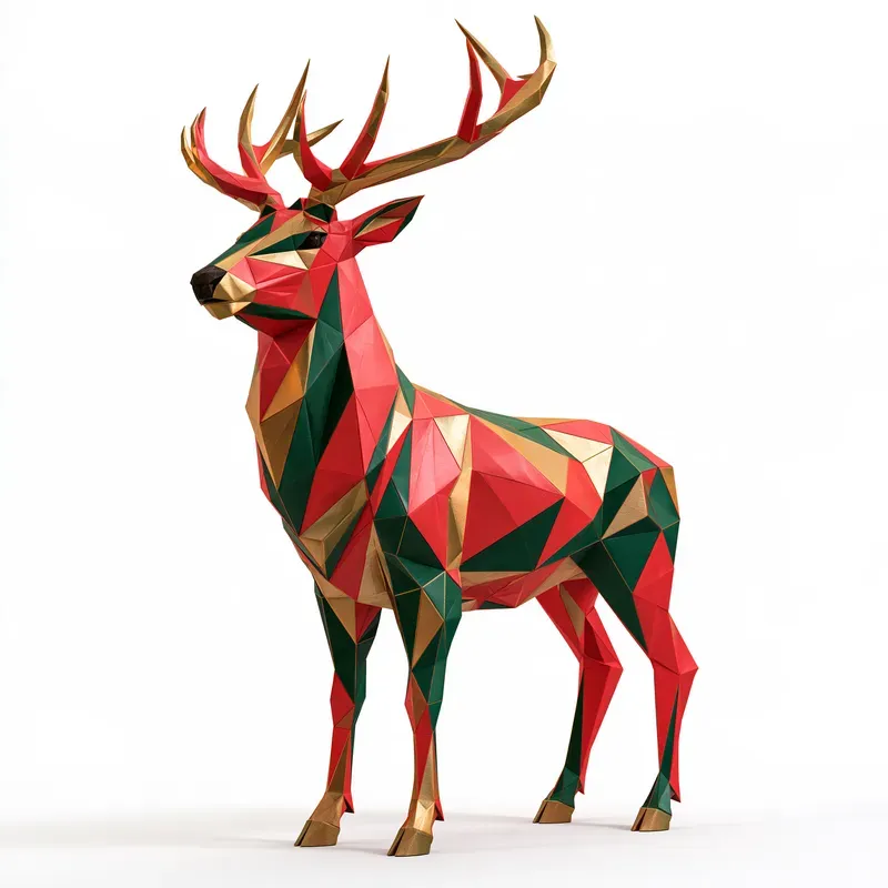 Low Poly Christmas Cliparts