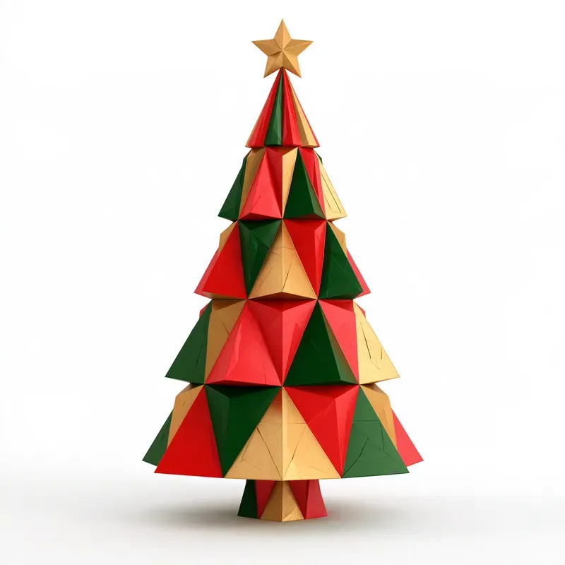 Low Poly Christmas Cliparts