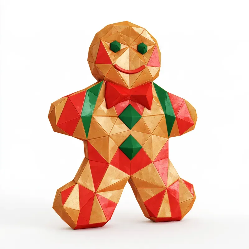 Low Poly Christmas Cliparts