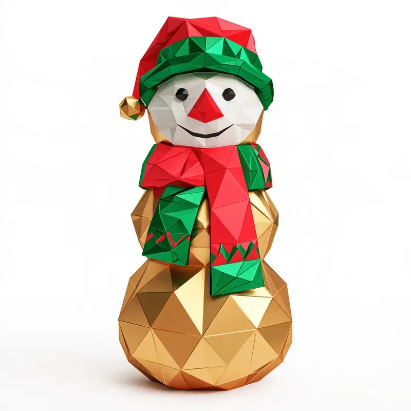 Low Poly Christmas Cliparts