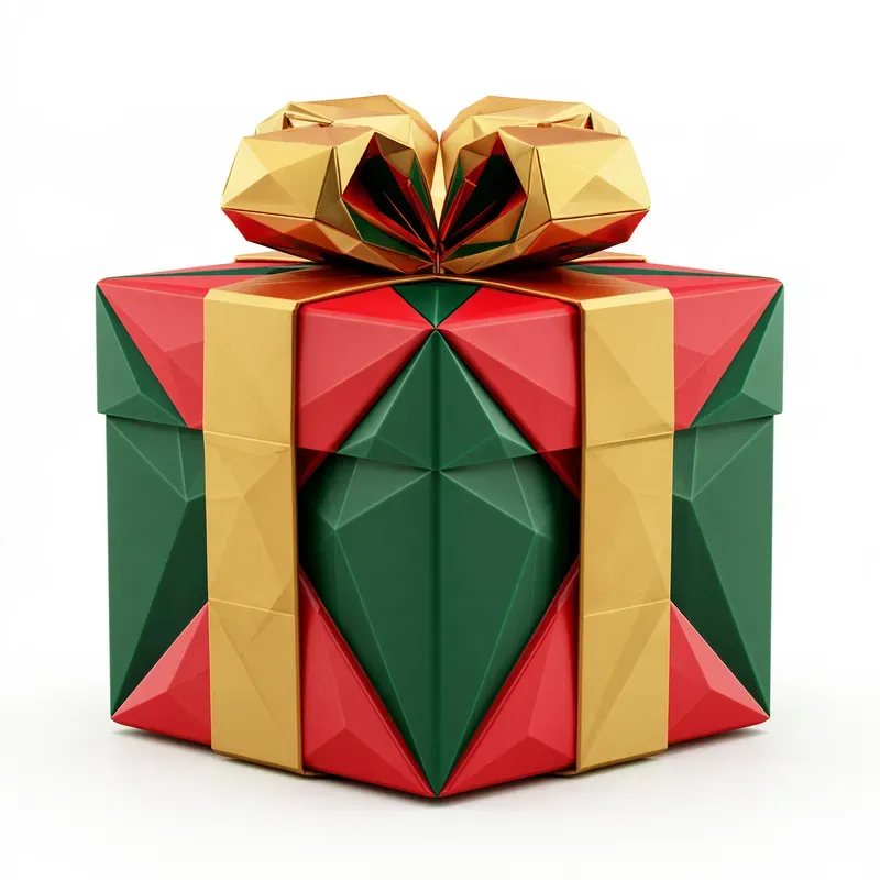 Low Poly Christmas Cliparts