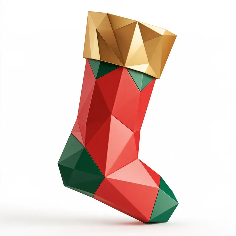 Low Poly Christmas Cliparts