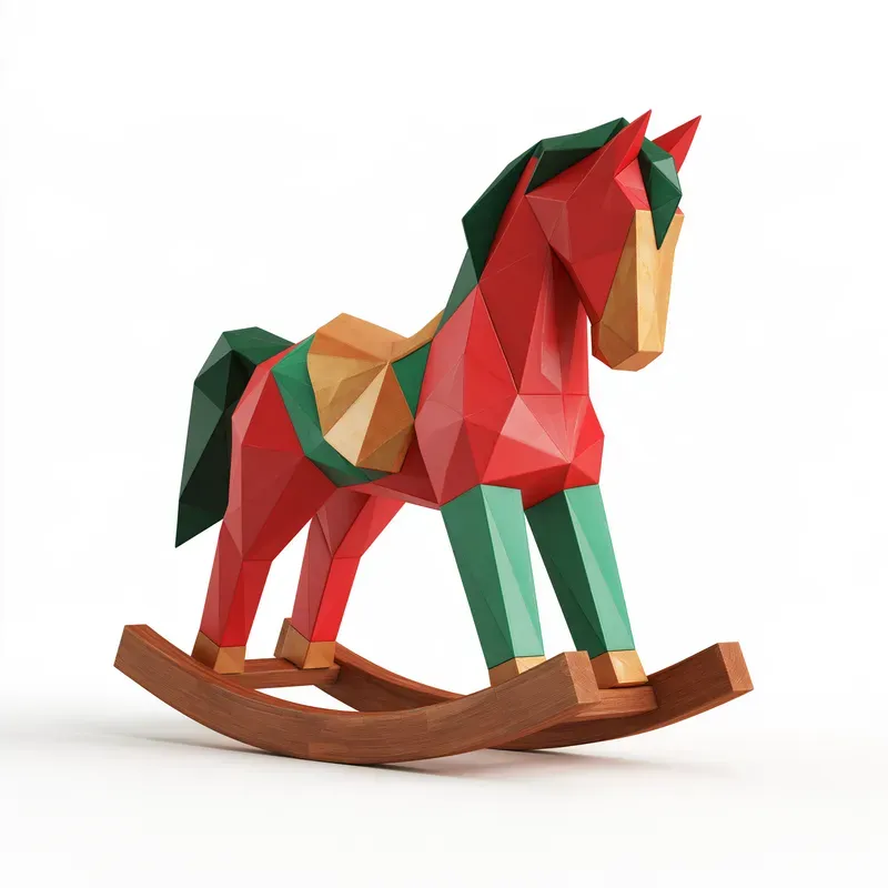 Low Poly Christmas Cliparts
