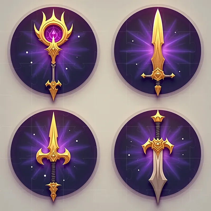 Minimalist Game Icon Design Set