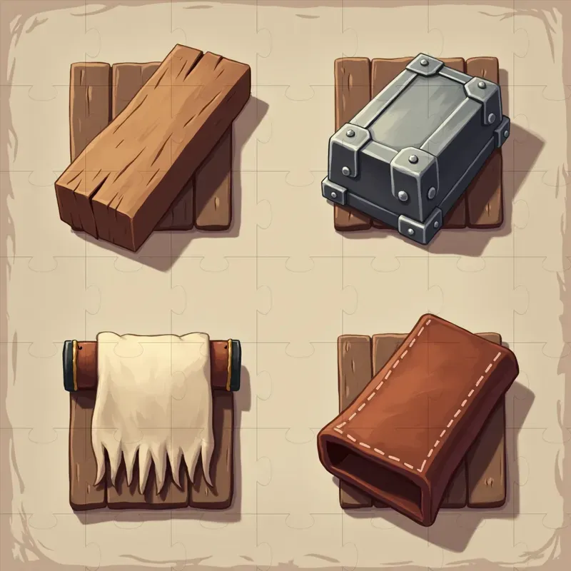 Minimalist Game Icon Design Set