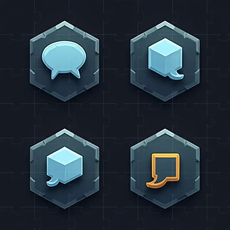 Minimalist Game Icon Design Set