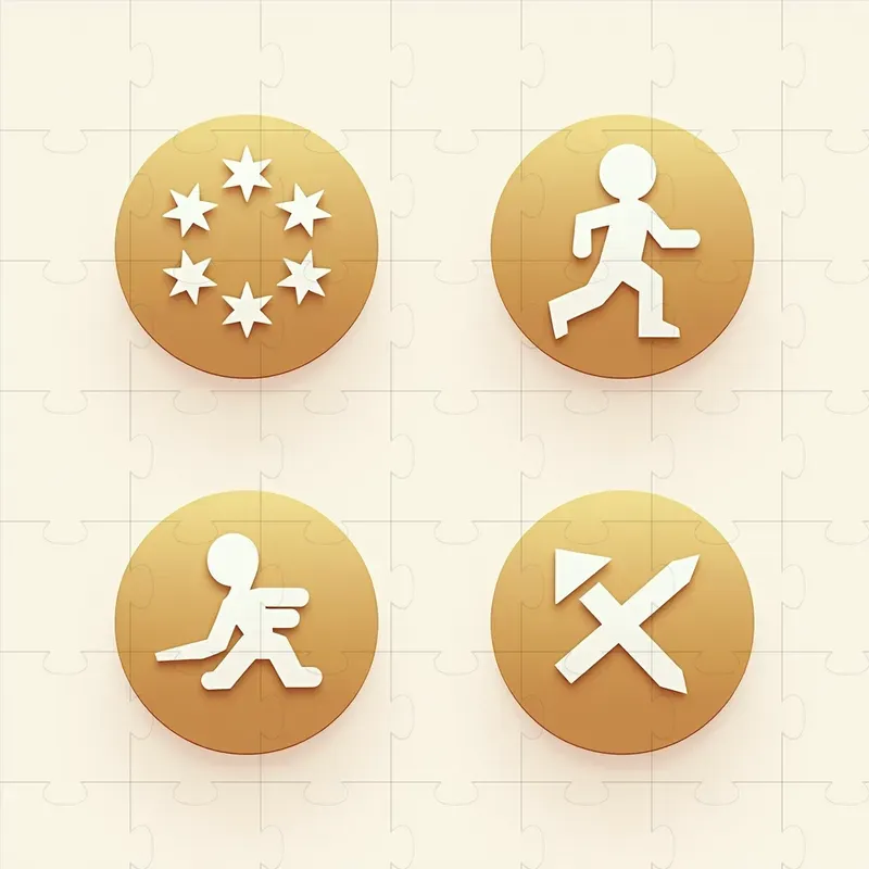 Minimalist Game Icon Design Set