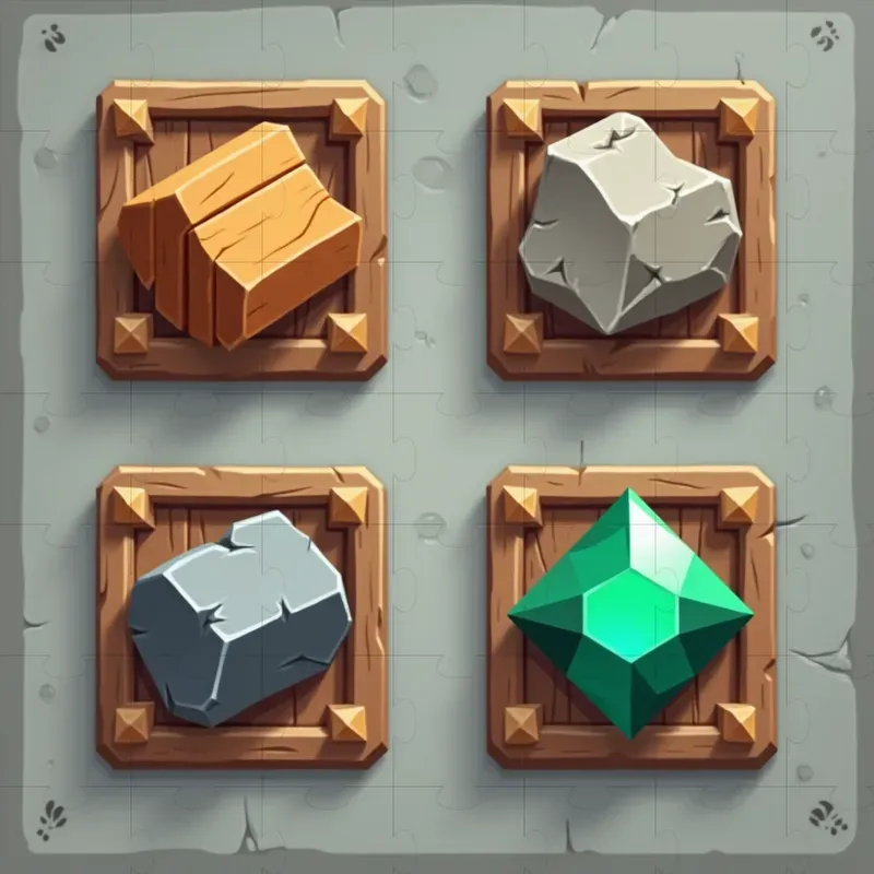 Minimalist Game Icon Design Set