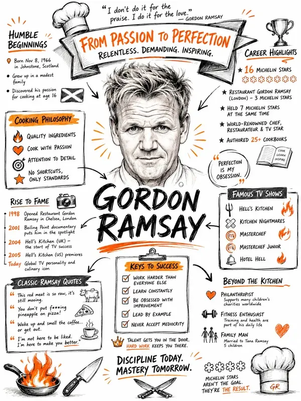 Biographical Sketchnote Infographics