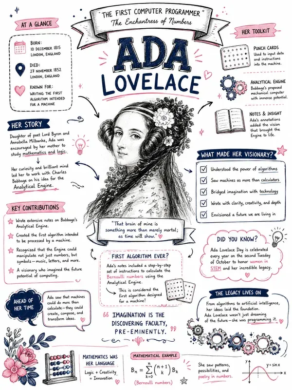 Biographical Sketchnote Infographics