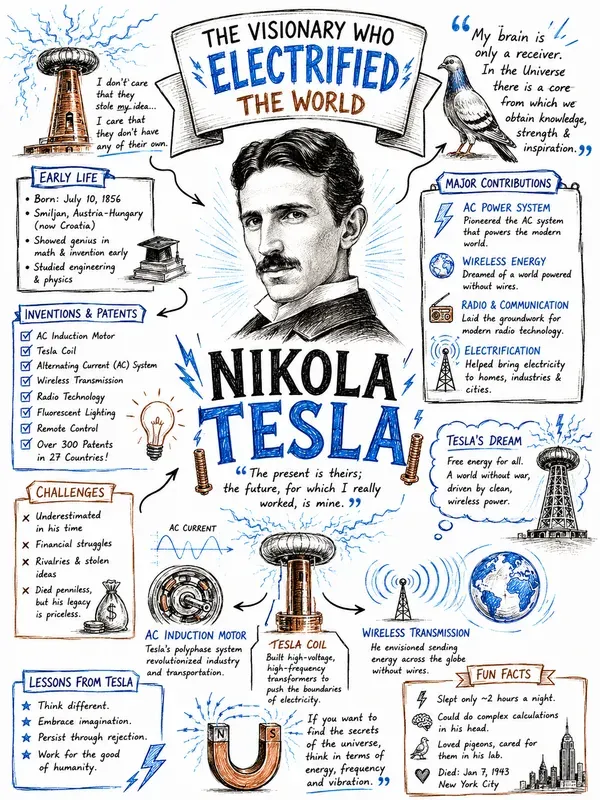 Biographical Sketchnote Infographics