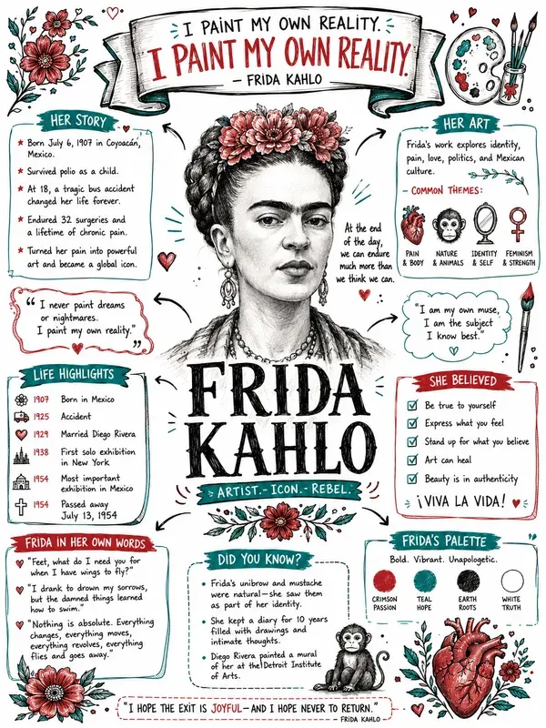Biographical Sketchnote Infographics