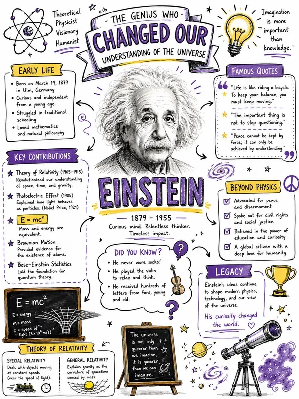 Biographical Sketchnote Infographics