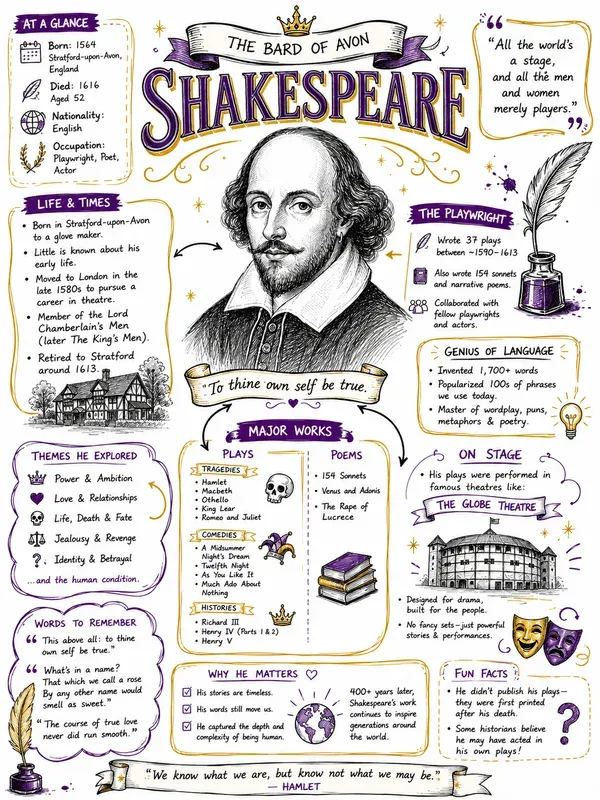 Biographical Sketchnote Infographics