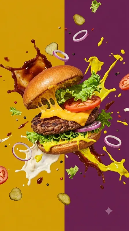Pop Bold Solid Splash Food Stages