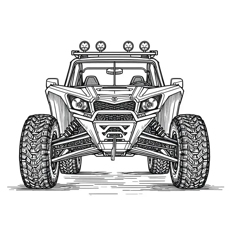 Rugged Offroad Vehicle Sketches