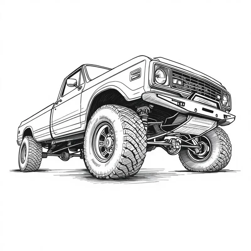 Rugged Offroad Vehicle Sketches