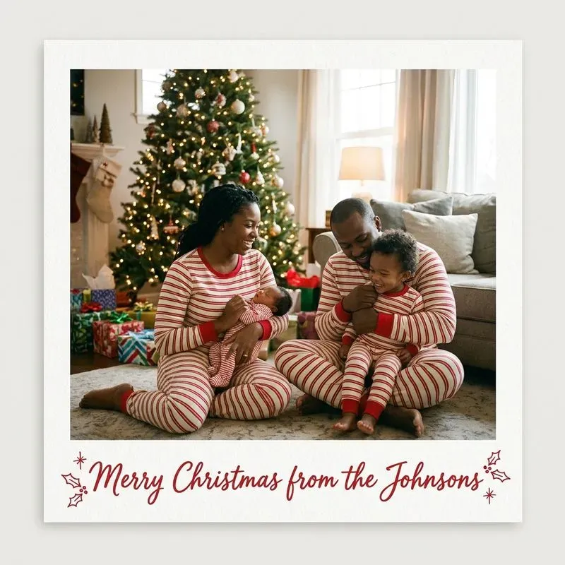Matching Pajama Christmas Card Photos