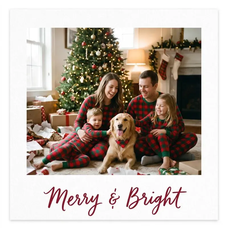 Matching Pajama Christmas Card Photos