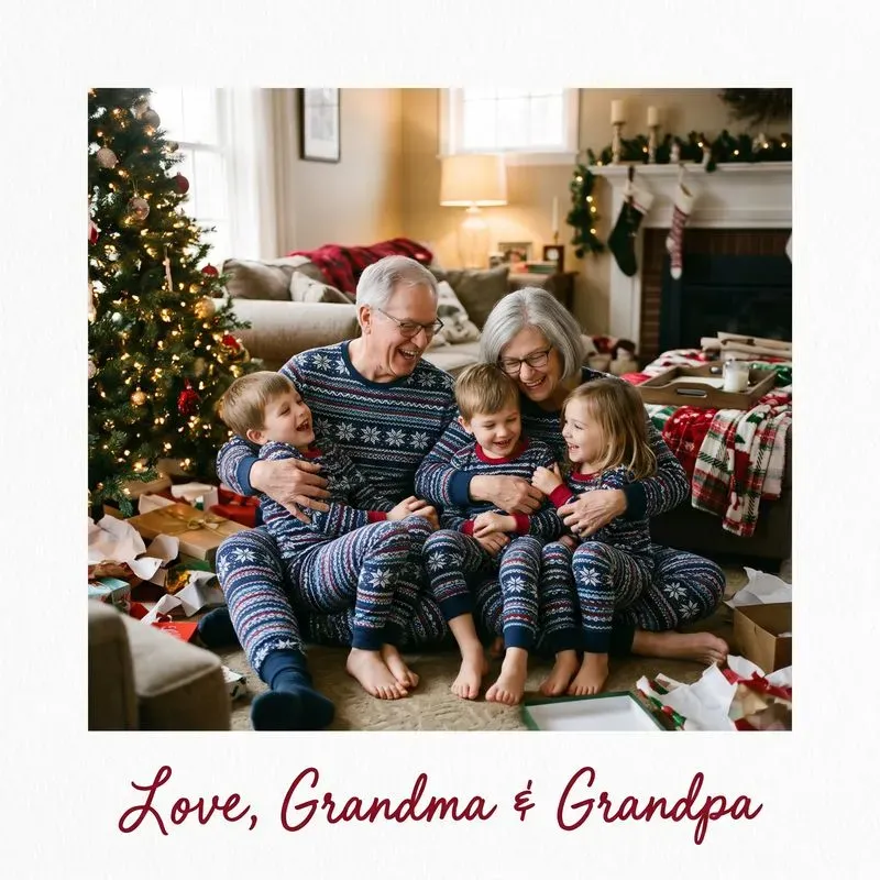 Matching Pajama Christmas Card Photos