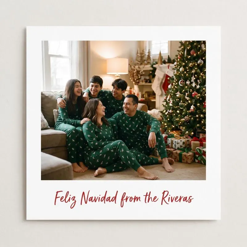 Matching Pajama Christmas Card Photos
