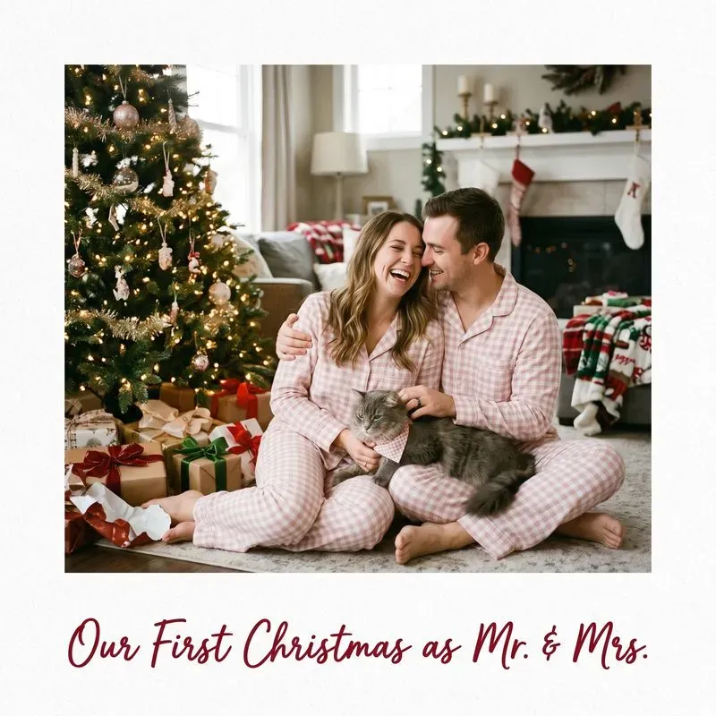 Matching Pajama Christmas Card Photos