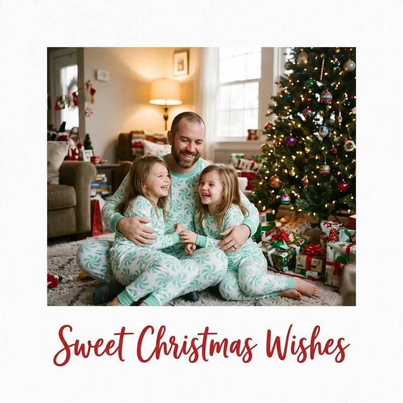 Matching Pajama Christmas Card Photos