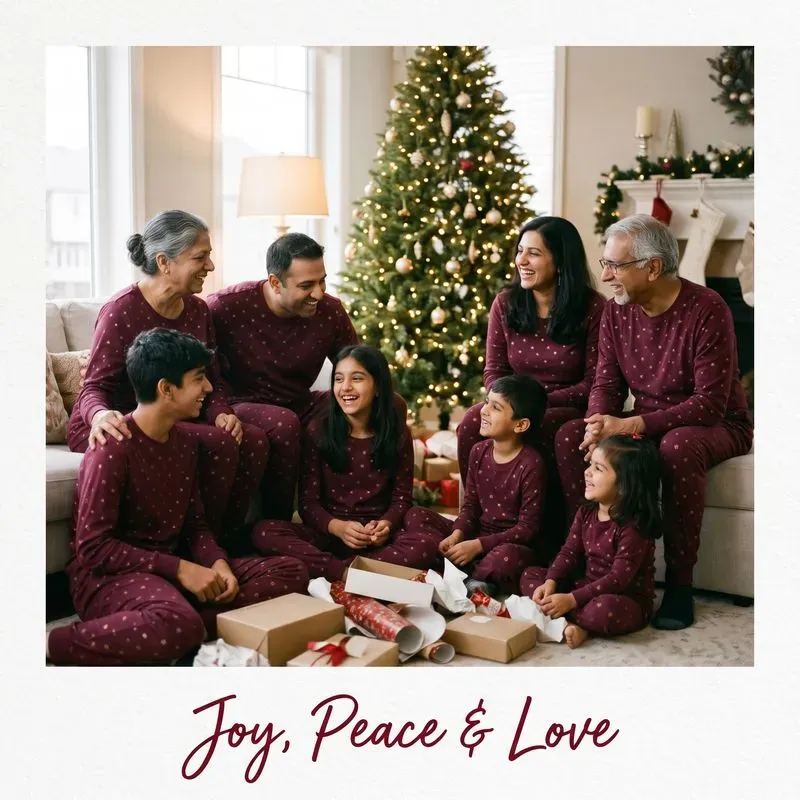 Matching Pajama Christmas Card Photos