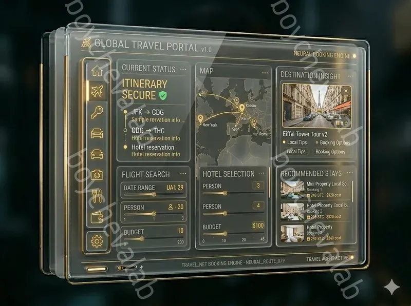 Spatial Glassmorphism UI Designs