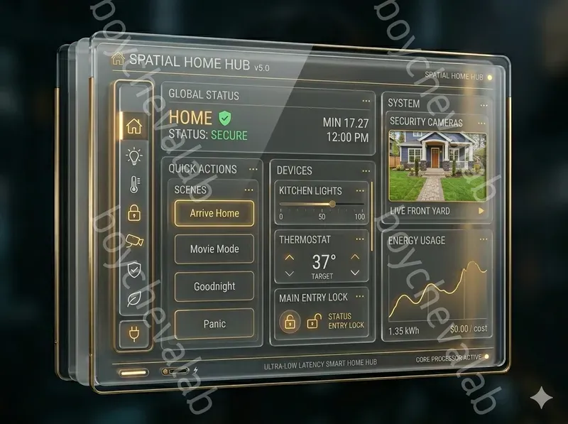Spatial Glassmorphism UI Designs