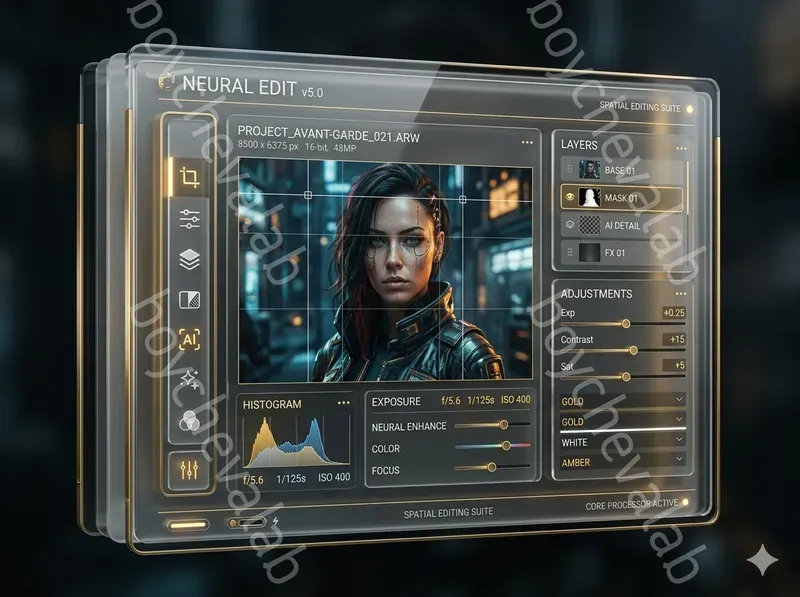 Spatial Glassmorphism UI Designs
